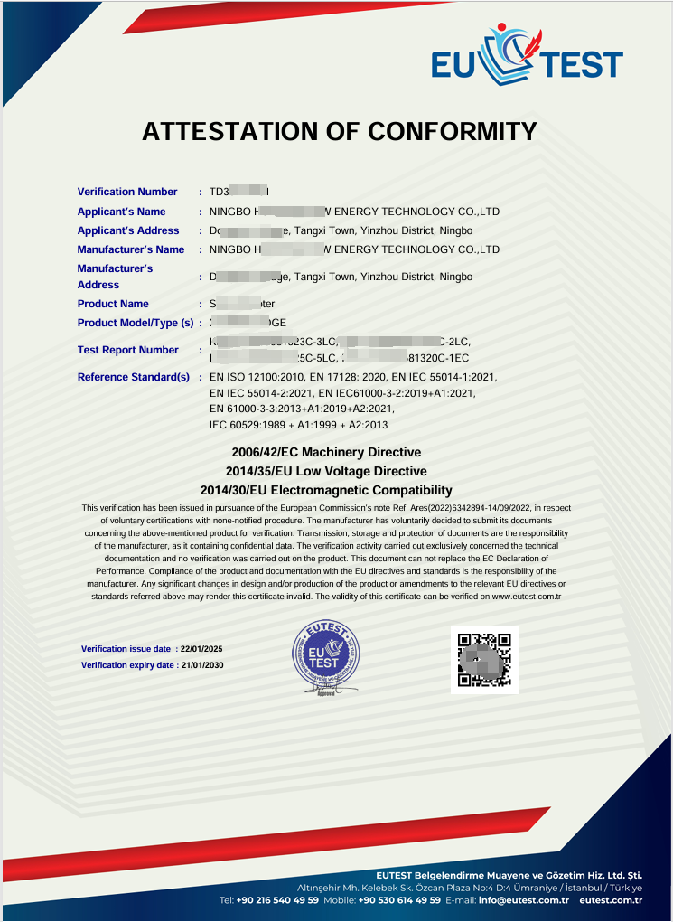 EUTEST International Certification Body - Mechanical (NB2968)